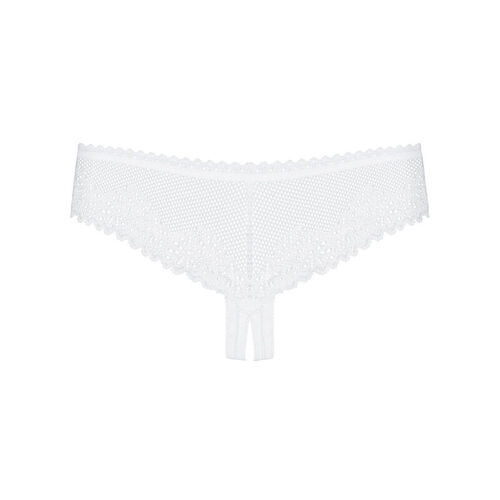 OBSESSIVE ALABASTRA THONG CON ABERTURA BLANCO L/XL