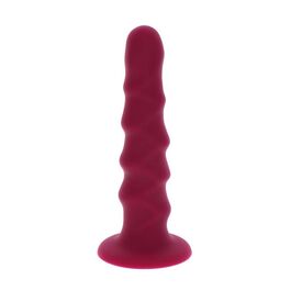 GET REAL - RIBBED DONG 12 CM ROJO