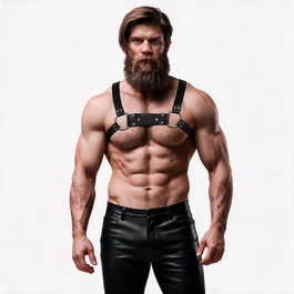 FETISH SUBMISSIVE ATTITUDE - ARNÉS BULLDOG ECOPIEL PECHO HOMBRE TALLA M/L