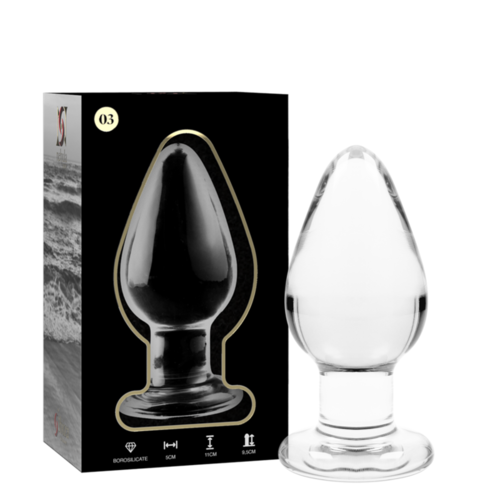 NEBULA SERIES BY IBIZA - MODELO 3 PLUG CRISTAL BOROSILICATO 11 X 5 CM TRANSPARENTE