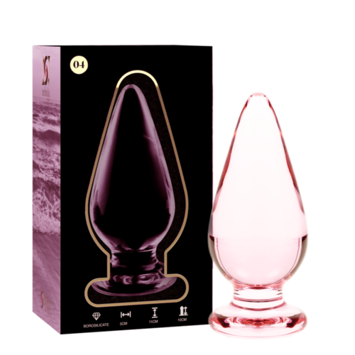 NEBULA SERIES BY IBIZA - MODELO 4 PLUG CRISTAL BOROSILICATO 11 X 5 CM ROSA