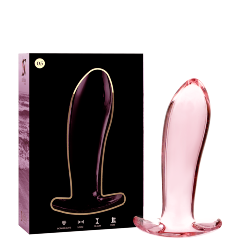 NEBULA SERIES BY IBIZA - MODELO 5 PLUG CRISTAL BOROSILICATO 12.5 X 3.5 CM ROSA