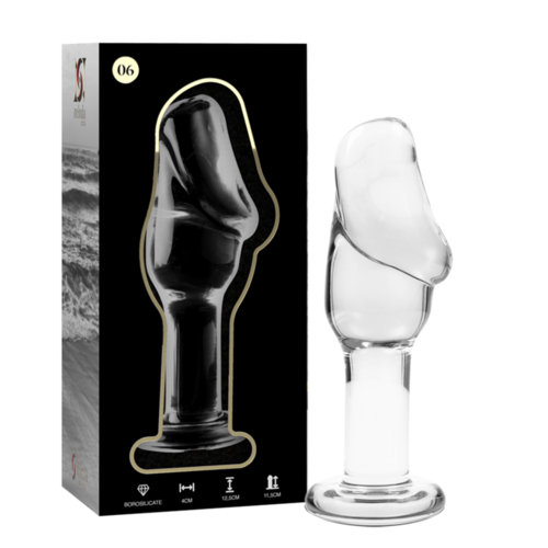 NEBULA SERIES BY IBIZA - MODELO 6 PLUG CRISTAL BOROSILICATO 12.5 X 4 CM TRANSPARENTE