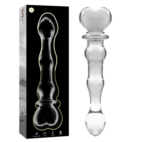 NEBULA SERIES BY IBIZA - MODELO 21 DILDO CRISTAL BOROSILICATO 20.5 X 3.5 CM TRANSPARENTE