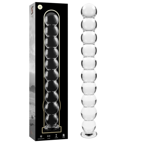 NEBULA SERIES BY IBIZA - MODELO 22 DILDO CRISTAL BOROSILICATO 21.5 X 2.5 CM TRANSPARENTE