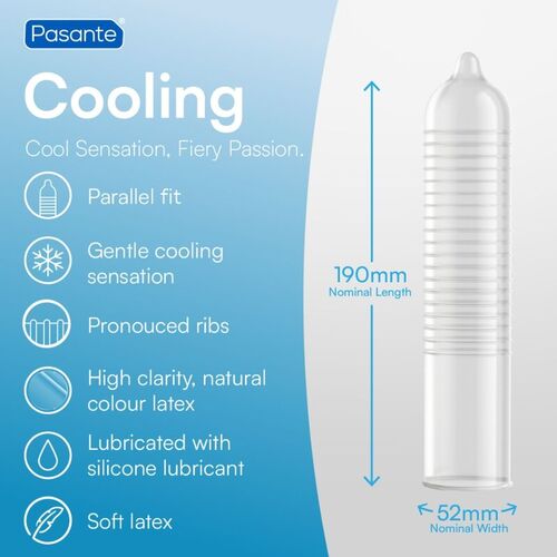 PASANTE - PRESERVATIVO EFECTO FRIO BOLSA 144 UNIDADES
