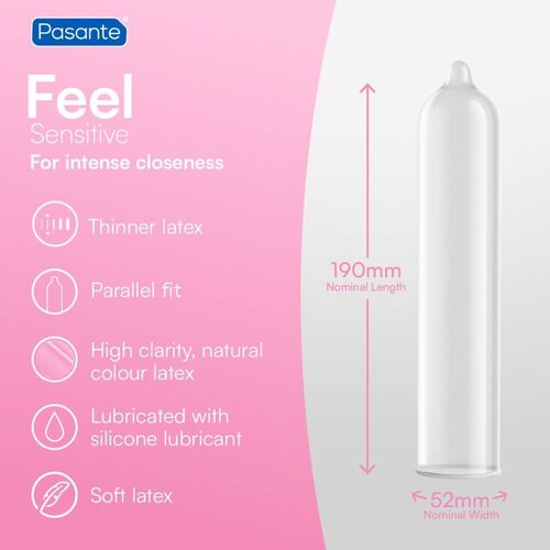 PASANTE - PRESERVATIVO SENSITIVE BOLSA 144 UNIDADES