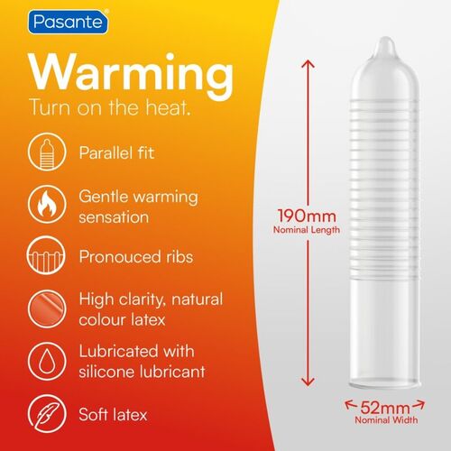PASANTE - PRESERVATIVO EFECTO CALOR BOLSA 144 UNIDADES