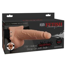 FETISH FANTASY SERIES - ARNES AJUSTABLE PENE REALISTICO CON TESTICULOS SQUIRTING 19 CM