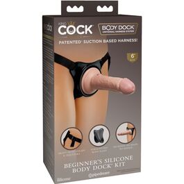KING COCK ELITE - ARNES AJUSTABLE PARA PRINCIPIANTES CON DILDO 15.2 CM