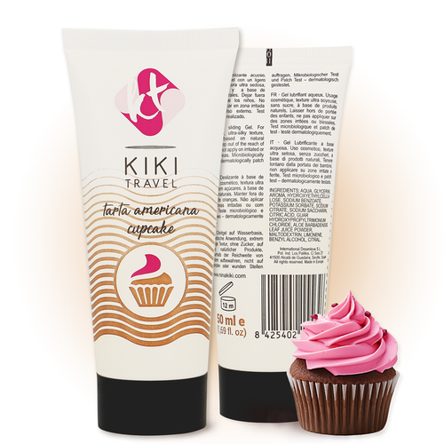 KIKI TRAVEL GEL DESLIZANTE SABOR A TARTA AMERICANA CUPCAKE 50 ML