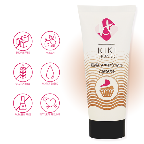 KIKI TRAVEL GEL DESLIZANTE SABOR A TARTA AMERICANA CUPCAKE 50 ML