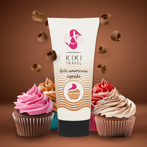 KIKI TRAVEL GEL DESLIZANTE SABOR A TARTA AMERICANA CUPCAKE 50 ML