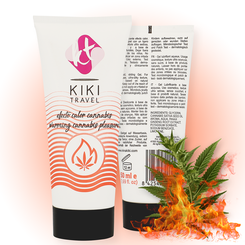 KIK TRAVEL GEL DESLIZANTE SABOR A CANNABIS EFECTO CALOR INTENSO 50ML