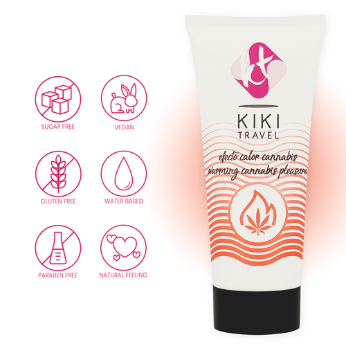 KIK TRAVEL GEL DESLIZANTE SABOR A CANNABIS EFECTO CALOR INTENSO 50ML