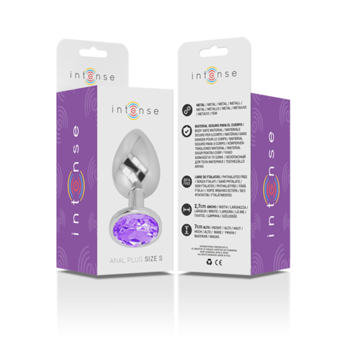 INTENSE - PLUG ANAL METAL CON CRISTAL VIOLETA TALLA S