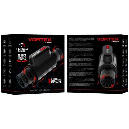 JAMYJOB - VORTEX MASTURBADOR TURBO CON EMPUJE Y ROTACIÓN 360º UP AND DOWN