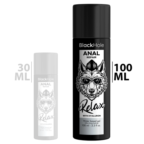 BLACK HOLE - ANAL REPAIR BASE AGUA RELAX CON HYALURON 100 ML