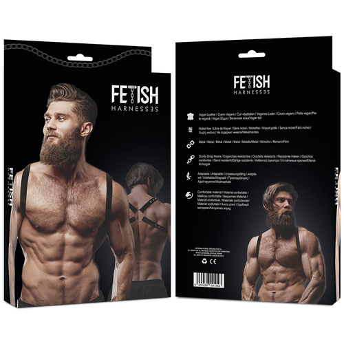 FETISH SUBMISSIVE ACTITUDE - ARNÉS ECOPIEL ESPALDA HOMBRE