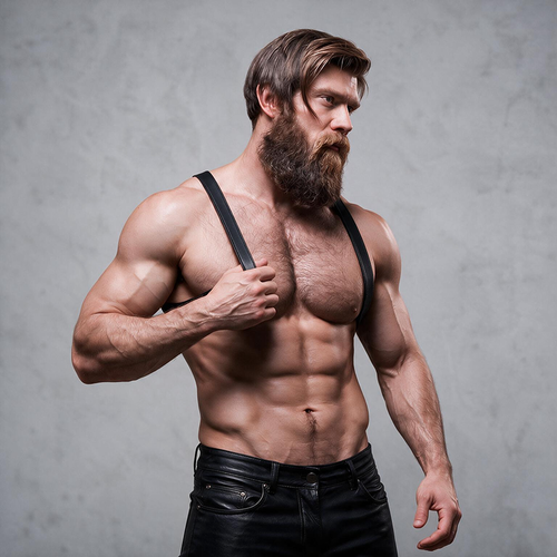 FETISH SUBMISSIVE ACTITUDE - ARNÉS ECOPIEL ESPALDA HOMBRE