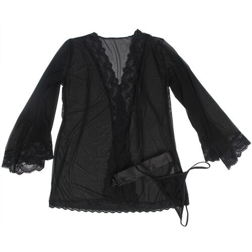 BRUMA SECRET - EVA BABYDOLL TRANSPARENCIA LAZADA NEGRO XS/S