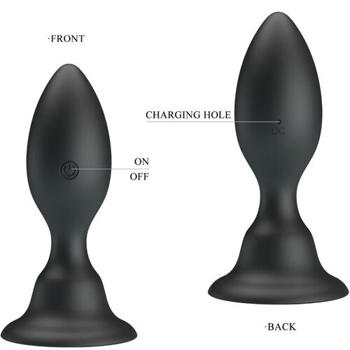 PRETTY LOVE - PLUG ANAL VIBRADOR NEGRO
