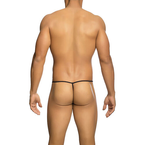 MOB - TANGA TRANSPARENTE CON FORMA DE T NEGRO TALLA L/XL