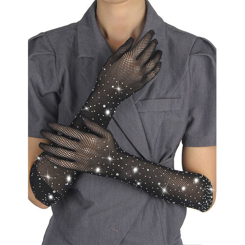 SUBBLIME - 957469 GUANTES TRANSPARENTES CON BRILLO NEGRO S/M