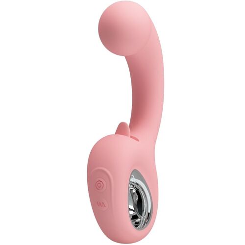 PRETTY LOVE - ERYNNYES VIBRADOR PUNTO G + ESTIMULADOR CLÍTORIS 10 VIBRACIONES ROSA