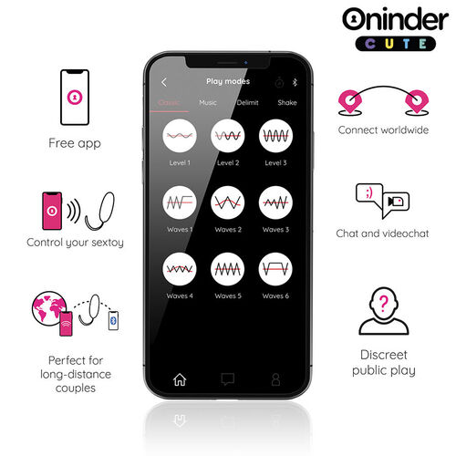 ONINDER CUTE - LOVE PLEASURE HUEVO VIBRO-WAVE TAPPING SILICONA - APP MUNDIAL GRATUITA
