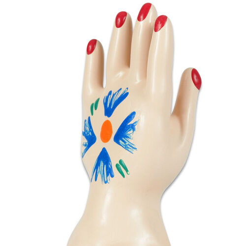 CONDOMERIE - PRESERVATIVO DECORATIVO PINTADO A MANO PALMA DE LA MANO MODELO 1
