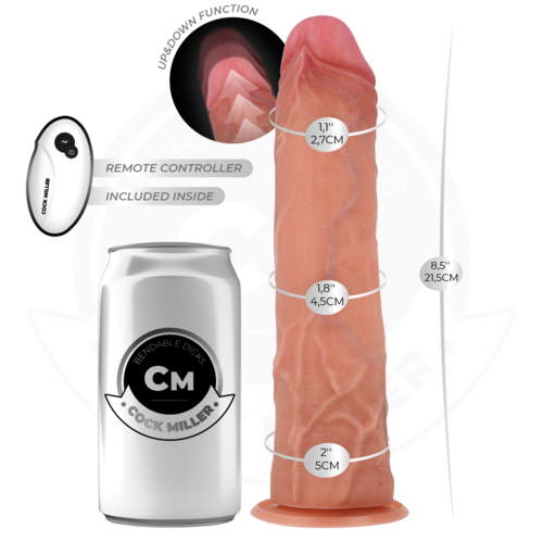COCK MILLER - DILDO HIPERREALÍSTICO CON VENTOSA Y THRUSTING CON CONTROL REMOTO 21,5 CM