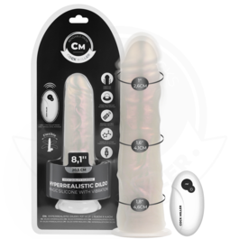COCK MILLER - DILDO SILICONA 20,5 CM CM , LUCES Y VIBRACIÓN CON CONTROL REMOTO