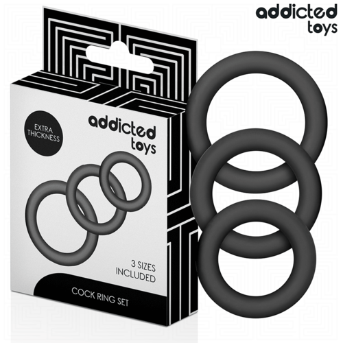 ADDICTED TOYS - SET DE ANILLOS SILICONA MODELO 1