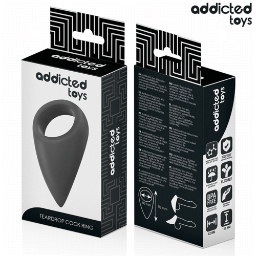 ADDICTED TOYS - ANILLO CON FORMA DE LÁGRIMA PARA EL PENE