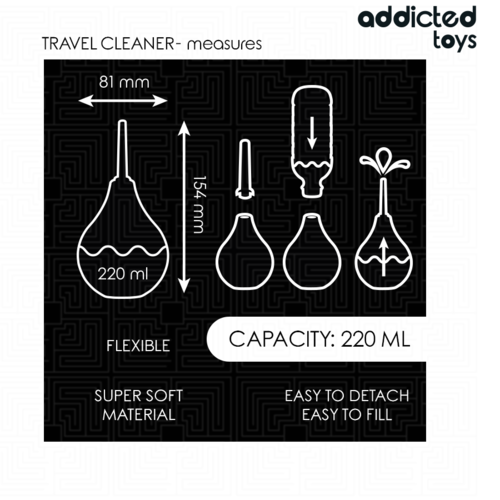 ADDICTED TOYS - LIMPIADOR ANAL DE VIAJE TALLA L 220 ML