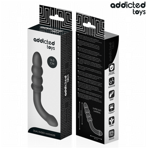 ADDICTED TOYS - MASAJEADOR ANAL DOBLE SILICONA 16,5 CM