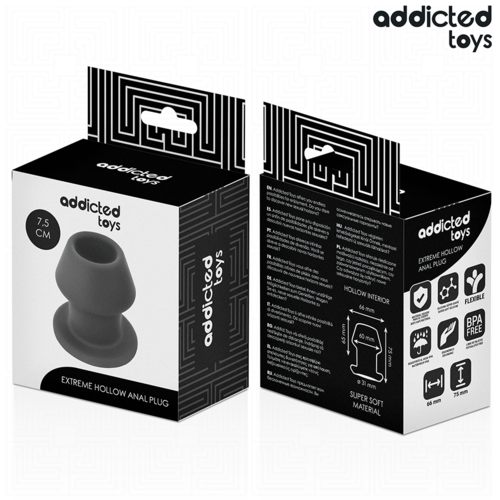ADDICTED TOYS - PLUG ANAL HUECO EXTREM SILICONA TALLA S 7,5 CM