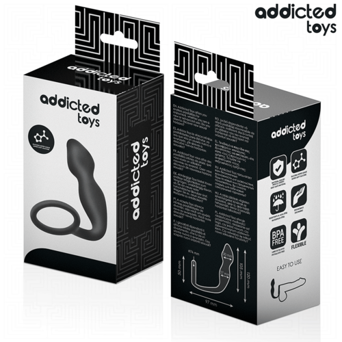 ADDICTED TOYS - PLUG ANAL CON ANILLO SILICONA MODELO 2