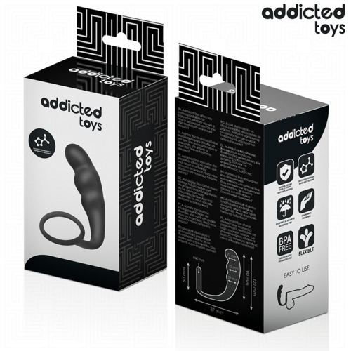 ADDICTED TOYS - PLUG ANAL CON ANILLO SILICONA MODELO 4