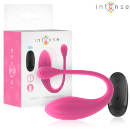 INTENSE - JANICE VIBRADOR U DOBLE ESTIMULACIÓN 10 VIBRACIONES ROSA CONTROL REMOTO