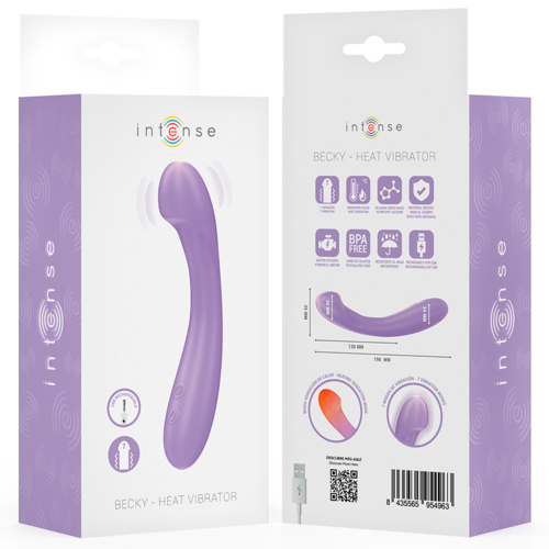 INTENSE - BECKY VIBRADOR 19 CM CALENTABLE 7 VIBRACIONES MORADO