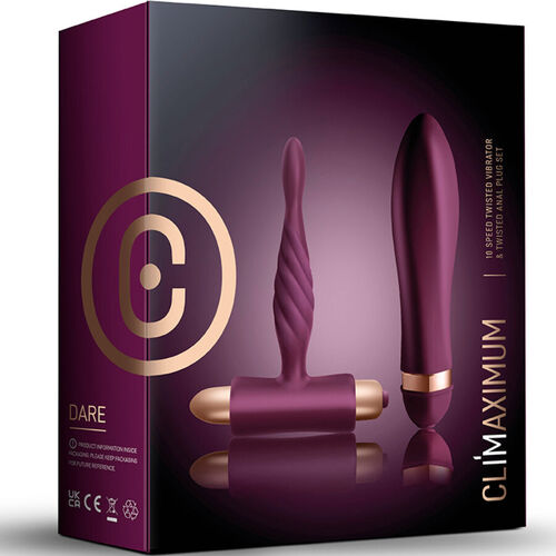 CLIMAXIMUM - DARE KIT VIBRADOR TRENZADO + PLUG ANAL PRINCIPIANTES