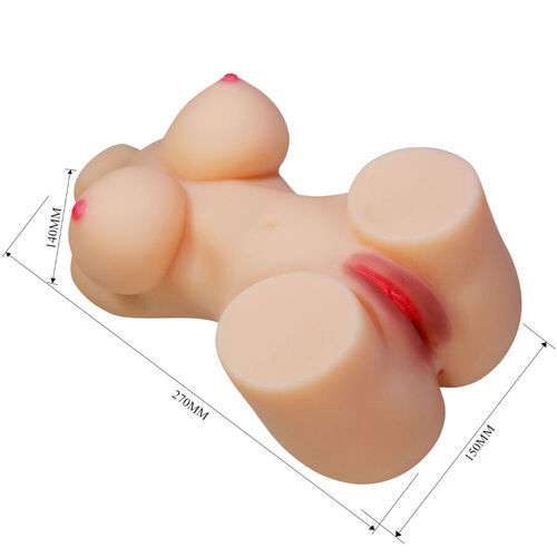 CRAZY BULL - HETTY MASTURBADOR FEMENINO TORSO REALÍSTICO VAGINA Y ANAL 1.9 KG