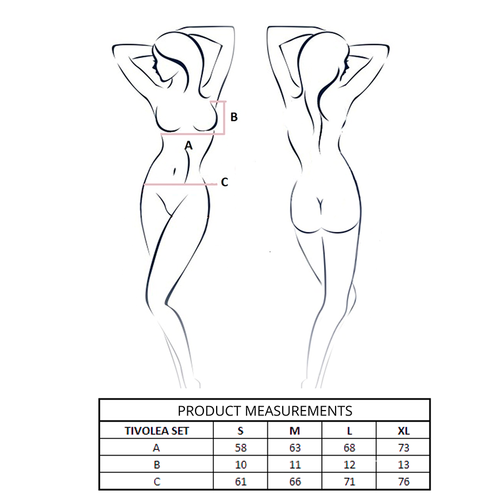 PASSION - TIVOLEA SET SUJETADOR + TANGA ROSA CLARO S/M