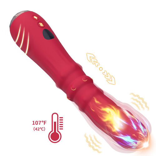 ARMONY - DILDO VIBRADOR ESTIMULADOR PUNTO A TERMOAJUSTABLE ROJO