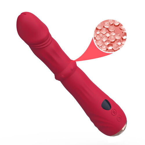 ARMONY - DILDO VIBRADOR ESTIMULADOR PUNTO A TERMOAJUSTABLE ROJO