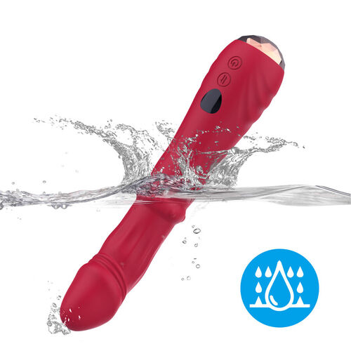 ARMONY - DILDO VIBRADOR ESTIMULADOR PUNTO A TERMOAJUSTABLE ROJO