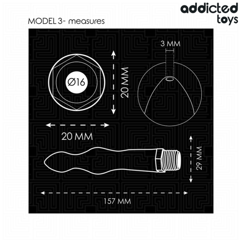ADDICTED TOYS - LIMPIADOR ANAL CON ADAPTADOR UNIVERSAL MODELO 3