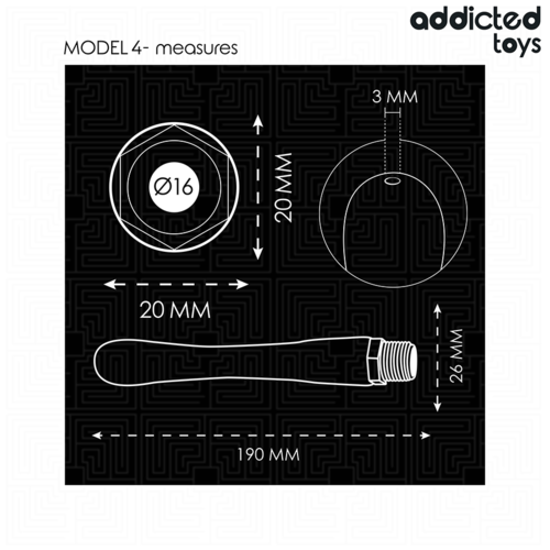 ADDICTED TOYS - LIMPIADOR ANAL CON ADAPTADOR UNIVERSAL MODELO 4